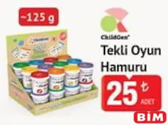 CHİLDGEN TEKLİ OYUN HAMURU 125 G fiyat ve kampanya bilgisi